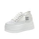 New Thick-soled Breathable All-match Comfortable Mesh Shoes Women's White Shoes Summer New Elevated Lace Mesh Shoes Women's Low-top