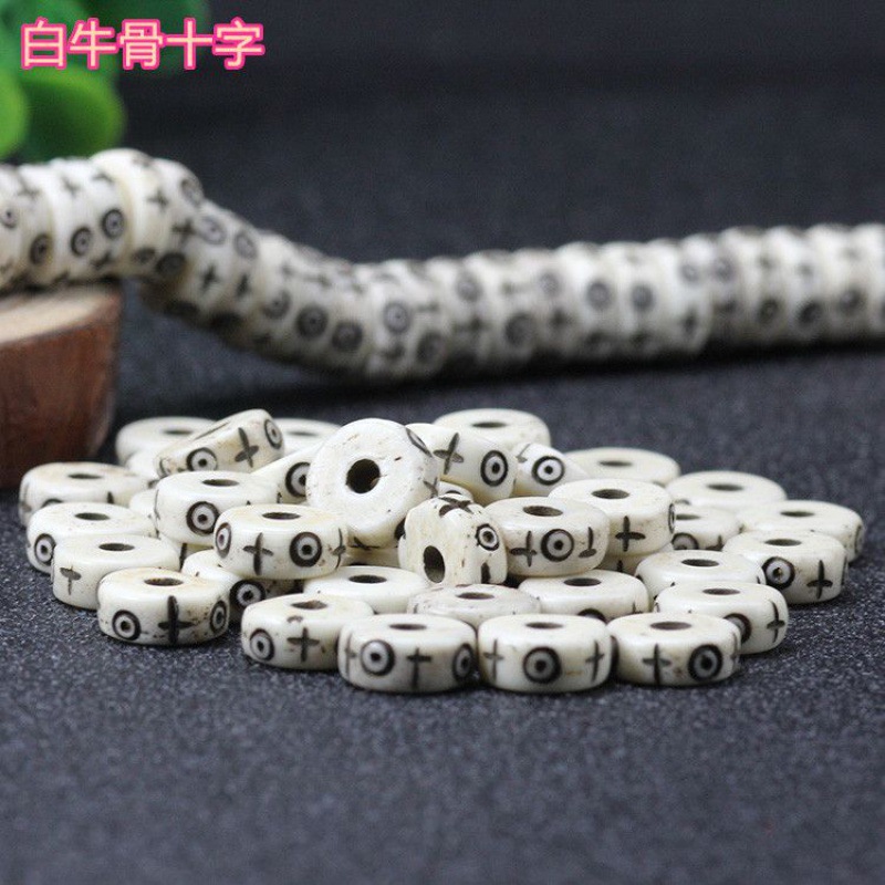 (2개) 커널 팔찌 올리브 코코넛 쉘 스페이서 티베트어 실버 패드 구슬 청록색 WENPLAY BODHI 액세서리