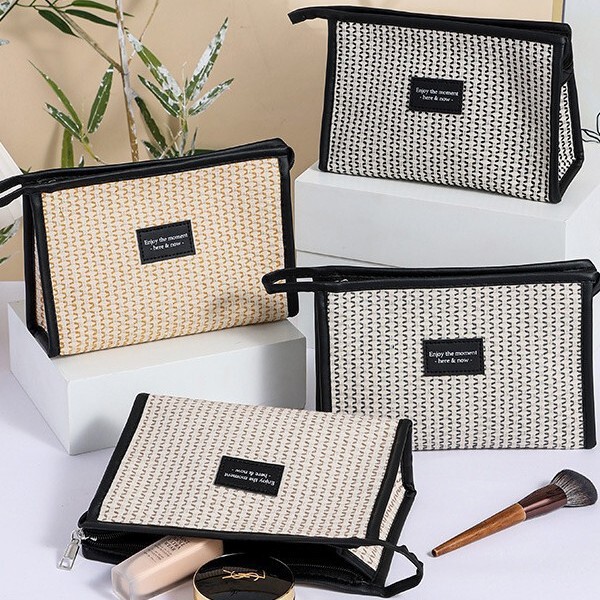 INS makeup bag, portable bag, multifunctional toiletry bag, hand-held makeup bag, large-capacity portable bag, travel clutch bag