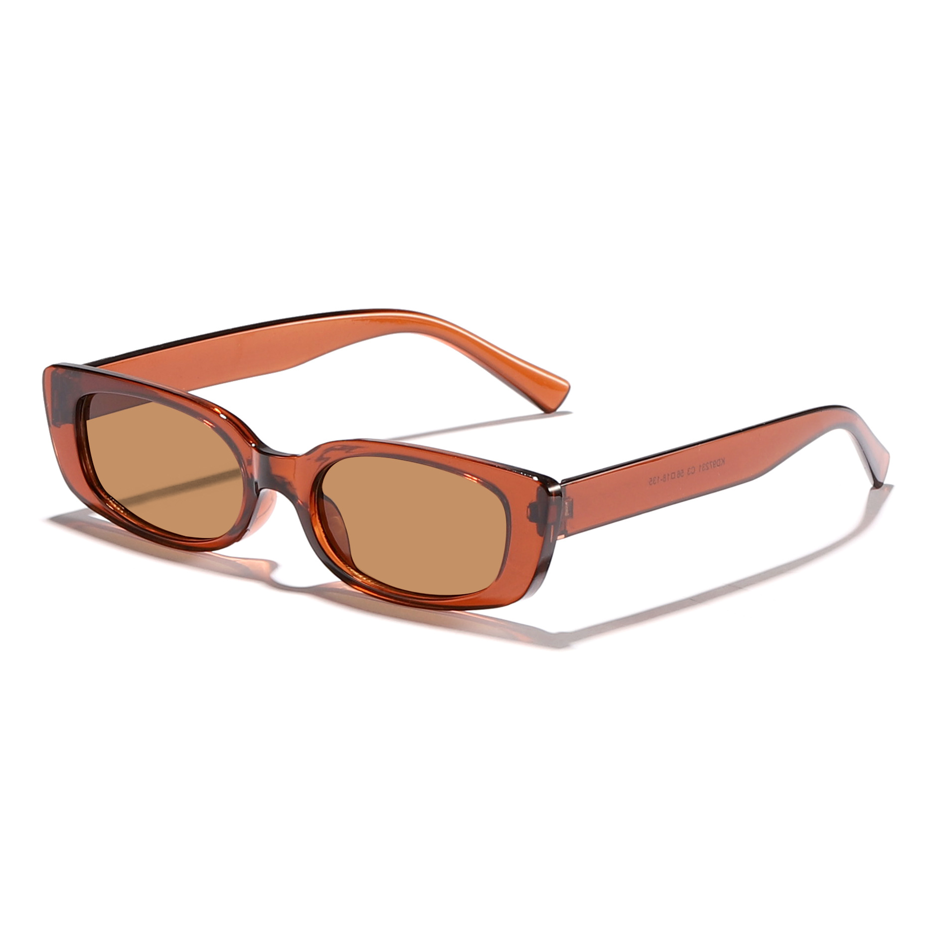 Nuevo estilo transfronterizo retro pequeño marco rectangular moda gafas de sol mujeres europeas y americanas color gelatina parasol gafas de sol Sunglasses