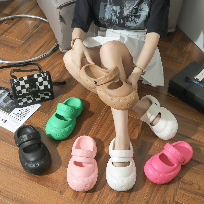 New Thick-Soled Barbie Mary Jane Dual-Wear Eva Fashion Non-Slip Wear-Resistant Trendy Women's Clogs