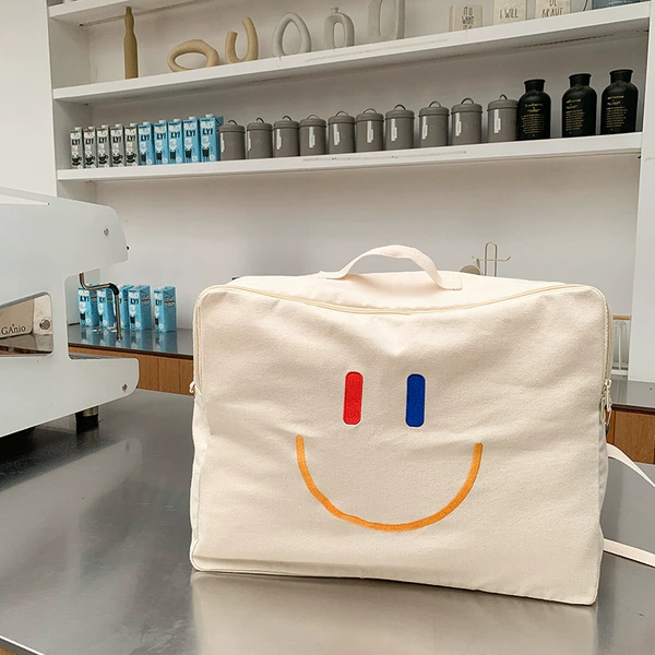 Smiling face white
