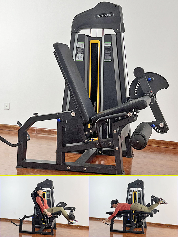 Equipo de gimnasio específico para ejercicios, máquina de flexión y extensión de piernas sentado, equipo comercial para entrenamiento de piernas, entrenador de músculos de piernas