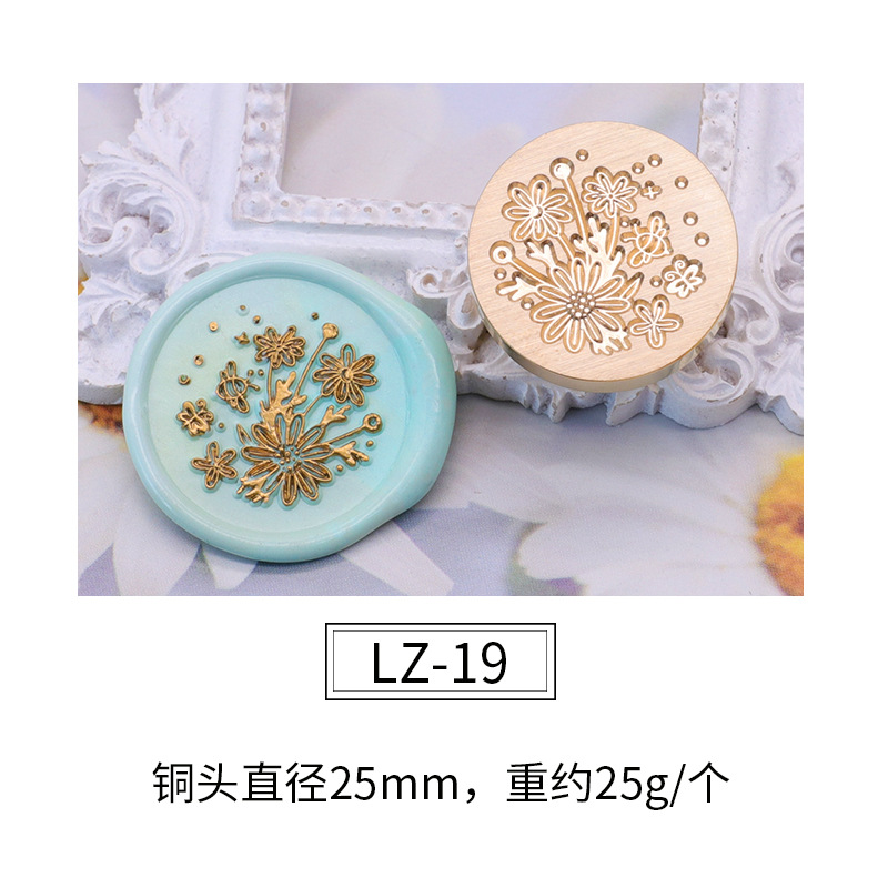 Cabeza de sello de pintura de fuego cabeza de cobre de planta verde patrón confeccionado sobre sellado cera sello de pintura de fuego Cabeza Fábrica al por mayor