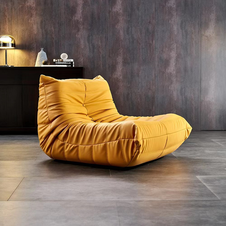 Sofá perezoso togo oruga puede acostarse y dormir soltero y doble sala de estar balcón suelo silla de descanso red tatami rojo