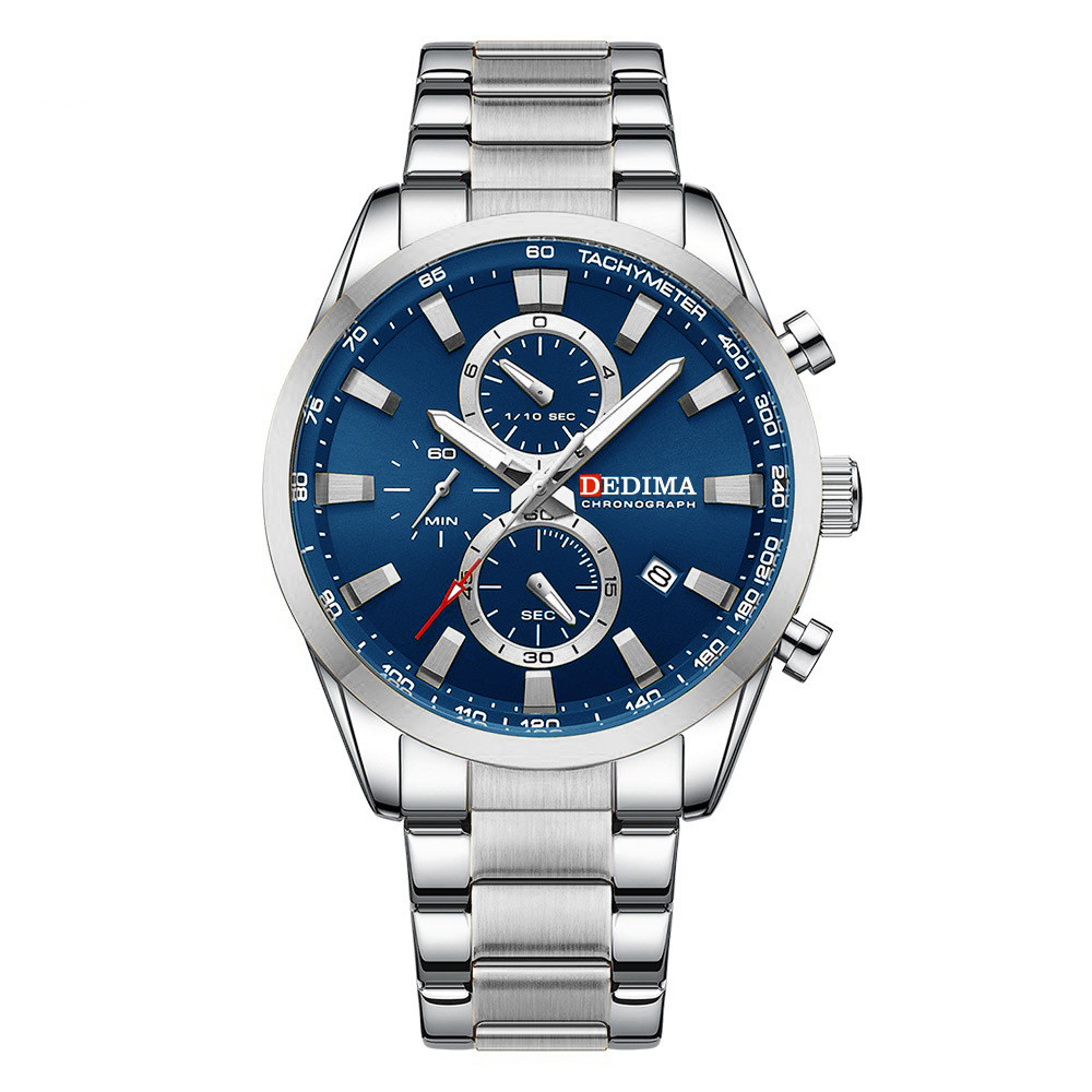 Silver band blue surface