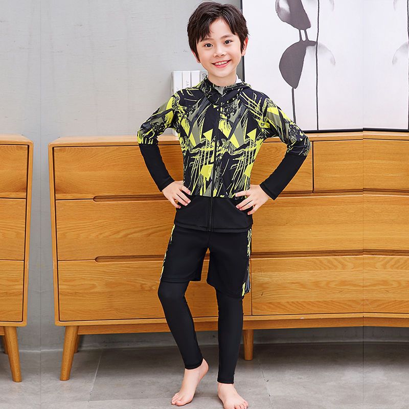 Trajes de buceo, trajes de baño de mujer, cuatro piezas de vestido con sombrero, pantalones de mangas largas parejas, trajes de snorkeling de medusas, comercio exterior