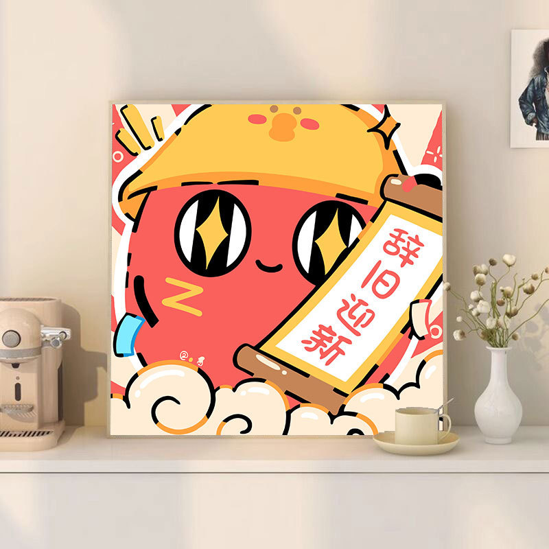 漫画 Q バージョンエッグマンパーティーシリーズ DIY デジタル油絵子供の手作り着色油絵装飾品卸売|undefined