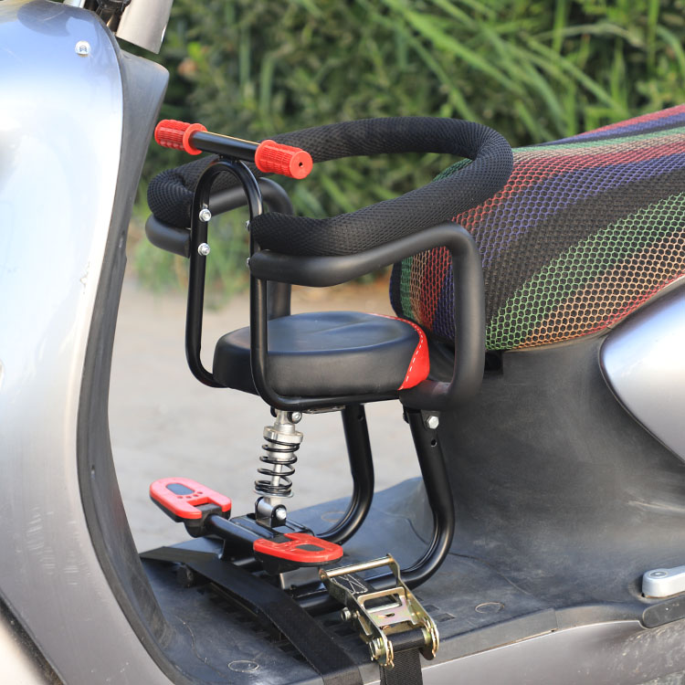 Suitable for Electric Vehicles, Front-Mounted Baby Seat with Thickened Cushion, Universal Type for Electric Motorcycles and Small Spaces, Child Seat with Reduced Space Requirements