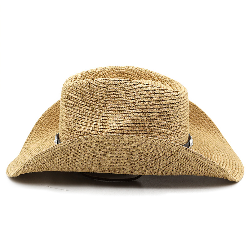 Unisex Retro Solid Color Handmade Crimping Straw Hat display picture 5