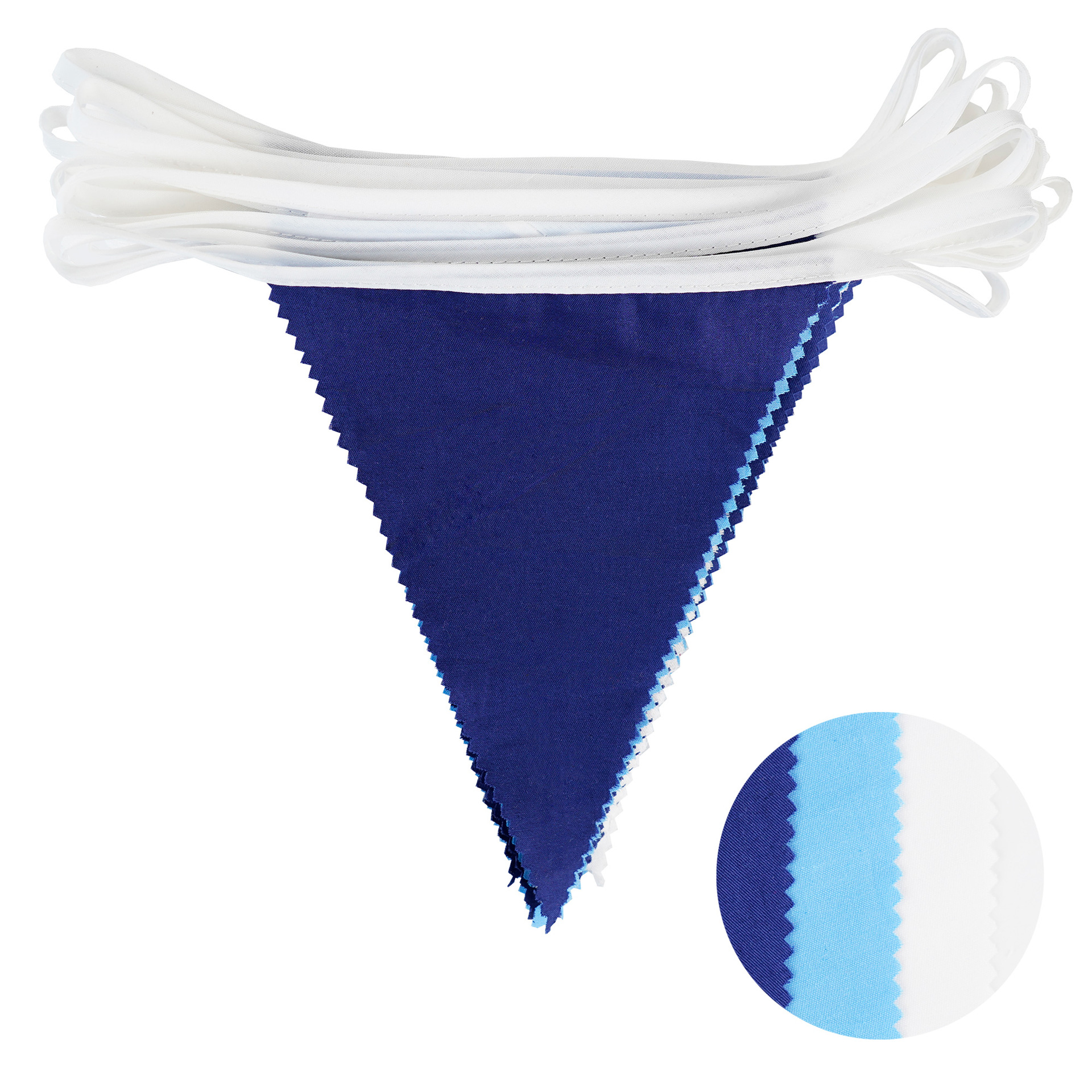 12 meters 42 pieces of colorful floral wave single layer cotton triangular flag birthday flag photo background Western wedding flag_voghion.com