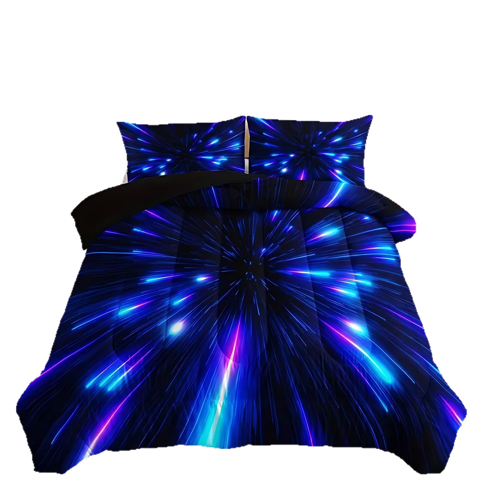 TEMU / JIT transfronterizo 3D abstracto perilla impresión digital de alta definición colchón funda de almohada conjunto de tres piezas para diseñar