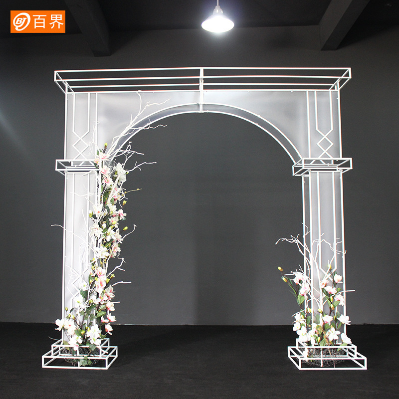 Iron Arch for Weddings, Special Sunshade Film Arch, Wedding Props, Stage Background, Flower Arch Decorations, Festive Entrance Iron Arch for Weddings, Special Sunshade Film Arch, Wedding Props, Stage Background, Flower Arch Decorations, Festive Entrance