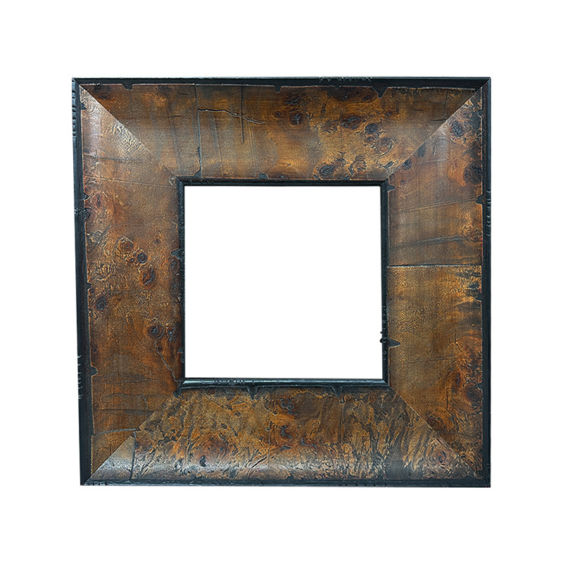 Retro francés medieval para hacer pinturas al óleo antiguas, marcos de madera decorativos de madera personalizados, marcos de madera maciza autoensamblados, marcos exteriores vacíos