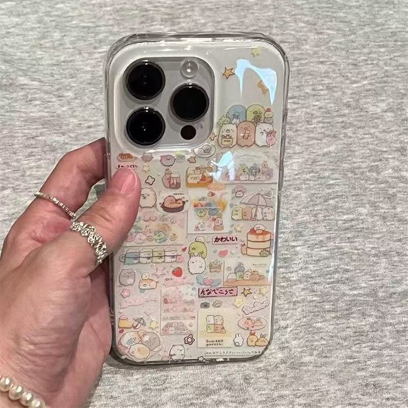 Divertida criatura de esquina linda de dibujos animados para iPhone16ProMax/15 Apple 14/13 funda para teléfono móvil 16 mujer