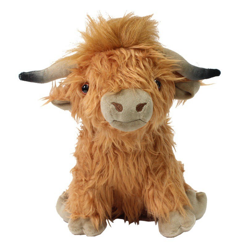 跨境新品Highland Cow苏格兰高地牛毛绒公仔仿真牦牛玩偶现货批发|undefined