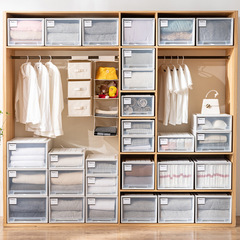 Funa thickened transparent storage drawer storage box toy storage box drawer storage box clothes storage box