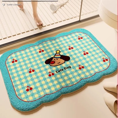 Household Imitation Cashmere Absorbent Bathroom Floor Mats Bedroom Bathroom Non-Slip Mats Toilet Door Mats Spot Wholesale