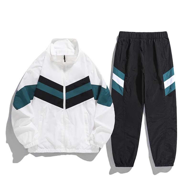 Autumn New Men's Fashionable Jacket Stitching Color Contrast Fashion All-match Top Casual Sports Loose Jacket suit Autumn New Men's Fashionable Jacket Stitching Color Contrast Fashion All-match Top Casual Sports Loose Jacket suit