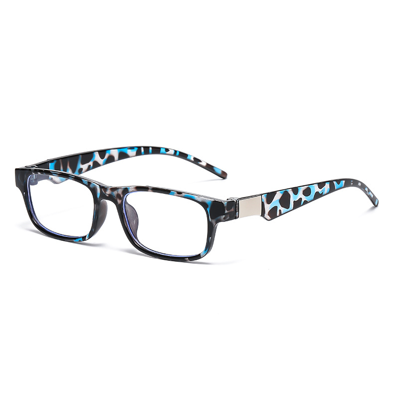 Anti-luz azul de moda leopardo gafas de leopardo marco negro hombre cara redonda luz única pequeño marco de gafas gafas de leopardo gafas de leopardo