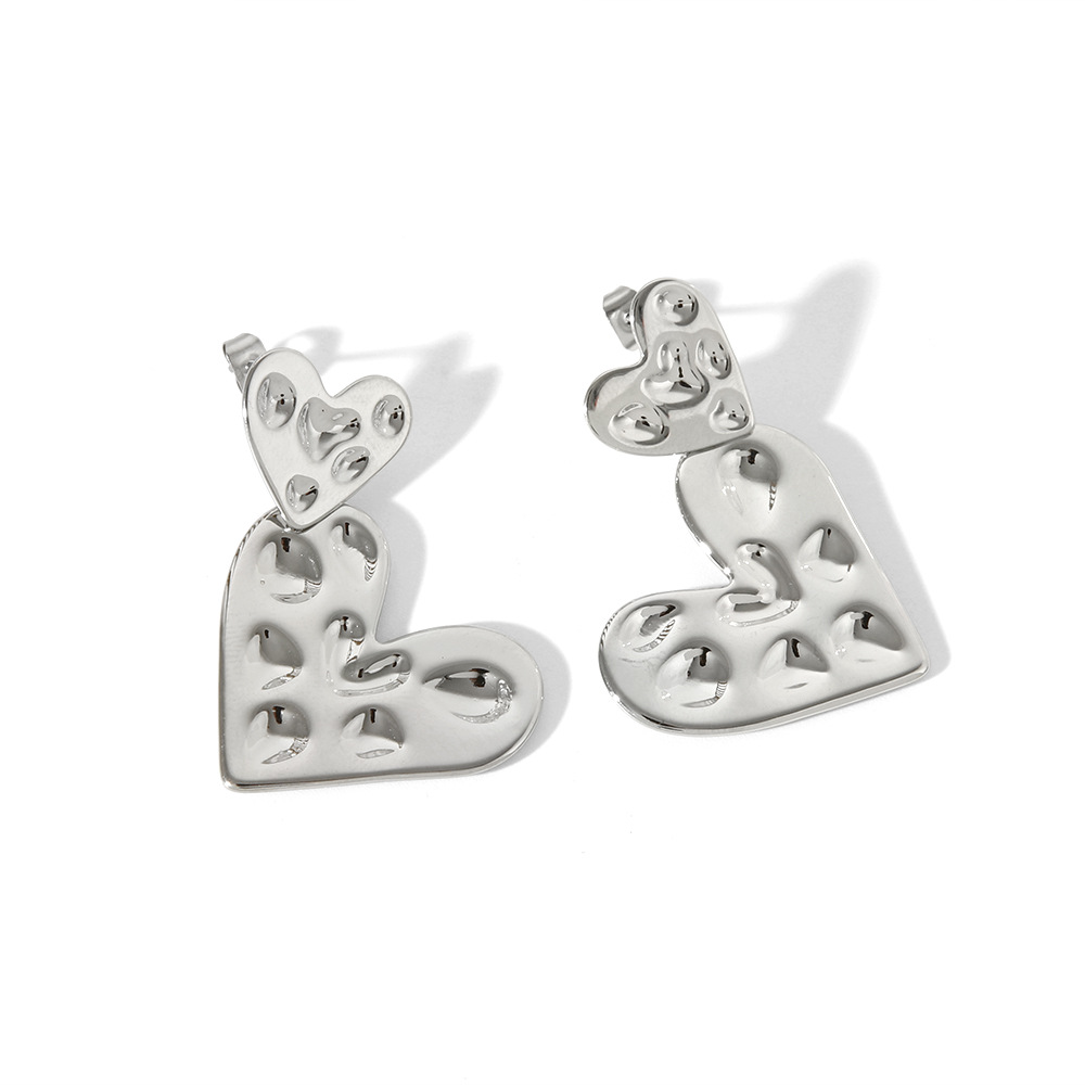 Women's Gender 1 Pair IG Style Modern Style Geometric Heart Shape Plating 304 Stainless Steel 18K Gold Plated Ear Studs