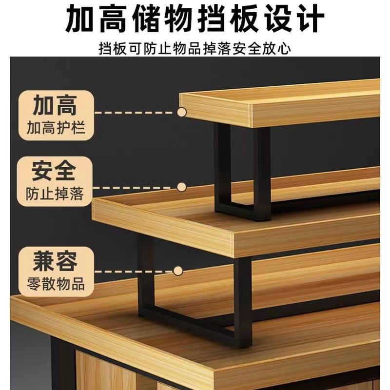 展示台化妆品堆头中岛展示柜饰品展示柜三层超市货架促销展示架|undefined