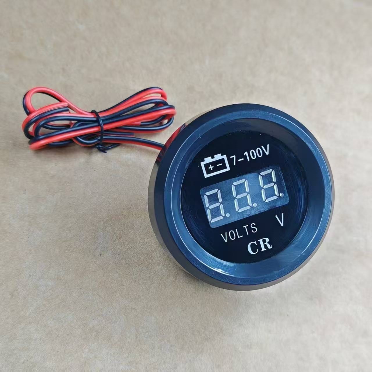 Digital display voltmeter for agricultural vehicle modification, used for electric ignition starting, universal voltmeter for tractors and tricycles