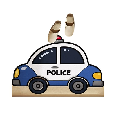 Car Diatom Mud Floor Mat: Avtomobil döşəmə paspasları - police-car-4060cm-diatom-mud
