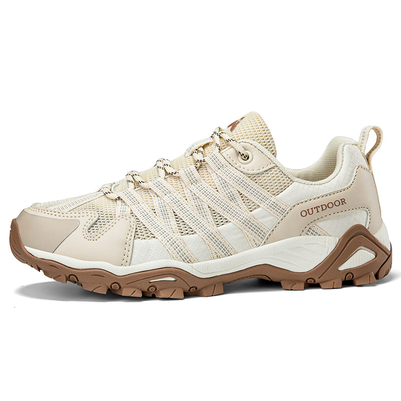 Zapatos de senderismo para hombres y mujeres nuevos 2025 primavera ocio comercio exterior transfronterizo malla transpirable antideslizante resistente al desgaste pareja zapatos de senderismo