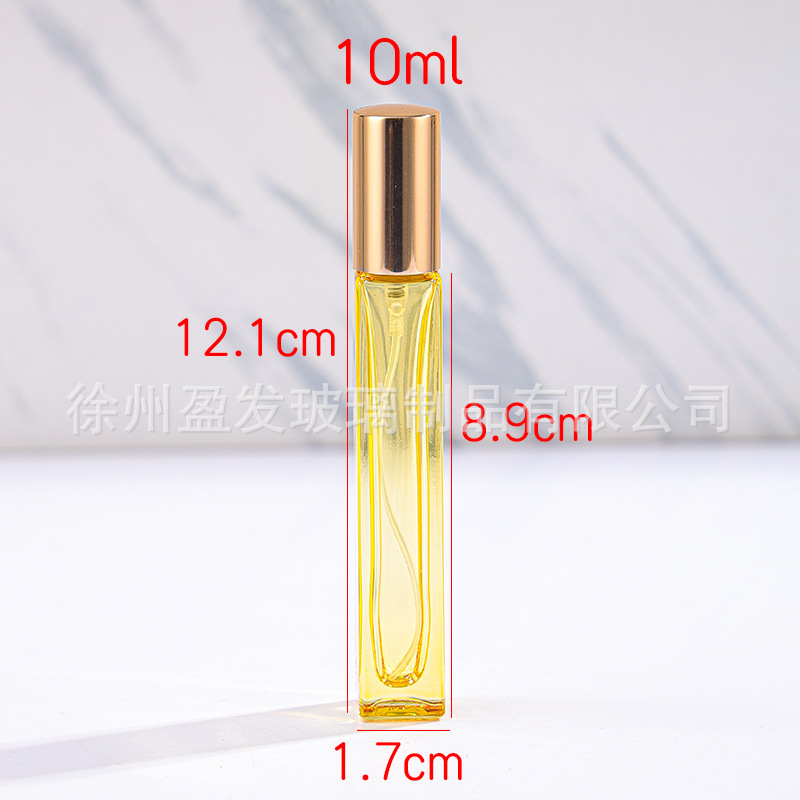 F018 - botella de fragancia portátil de alta calidad 5ml botella de pulverización de muestra pequeña botella vacía de vidrio de alta calidad 10ml pulverizador