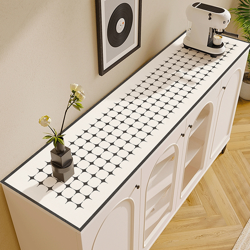 Zapatero gabinete estera de mesa pasillo aparador estera del Gabinete mantel desechable a prueba de aceite impermeable estera de mesa de té TV gabinete estera protectora
