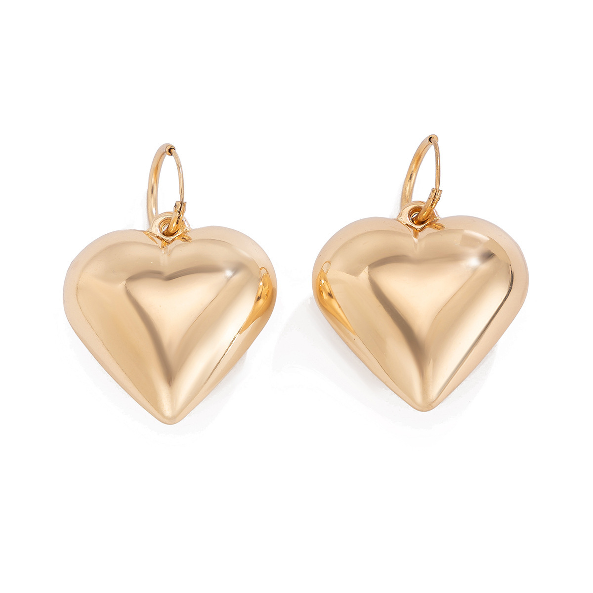 77g Weight Jewelry Set Classification 1 Piece, 1 Pair Quantity Banquet, Tea Party Occasion CCB Material Heart Shape Pattern Women's Gender Plating Design Simple Style Style Simple Style Heart Shape CCB Plating Women's Jewelry Set 6