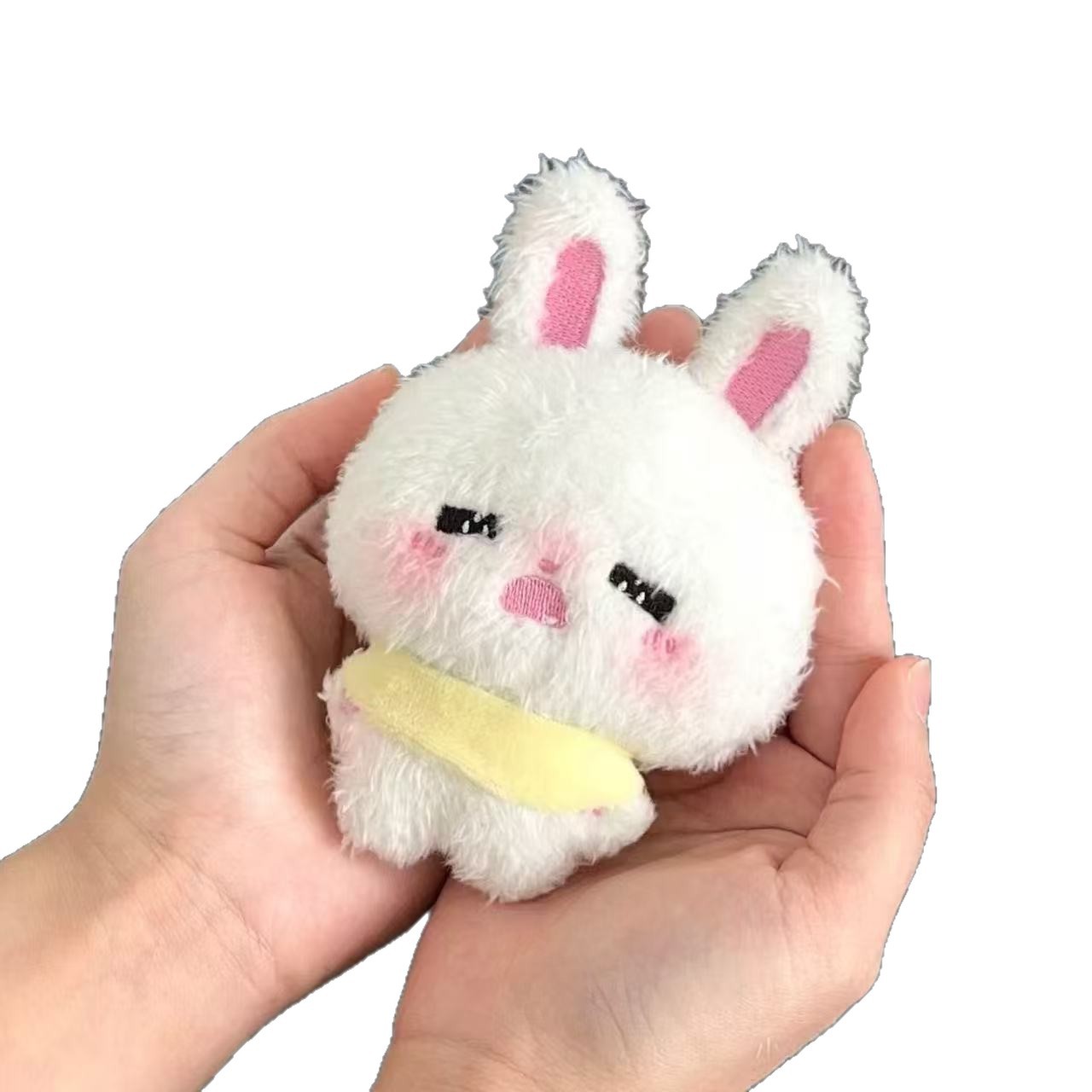 Pequeño libro rojo con lindos colgantes de conejo de peluche de alto valor de cara muñeca muñeca corazón de niña regalo llavero