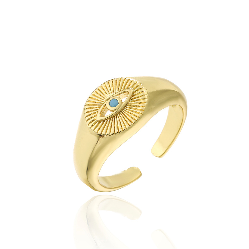 Fashion Eye Shape Copper Opening Ring display picture 5