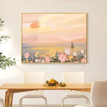 批发酒店民宿复古风景油画布装饰画抽象派沙发背景墙挂画