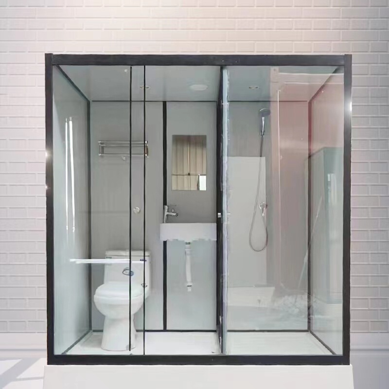 Push-pull type integrated household bathroom bathroom bathroom with integral wet and dry separation full set of modern simple shower room