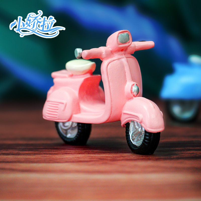 Adorables Motocicletas de Dibujos Animados, Adornos de Resina para Micropaisajes, Modelos de Transporte para Pasteles, Motocicletas Vintage