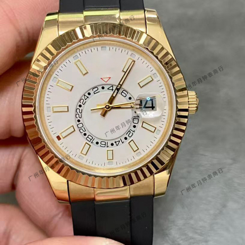 Laojia Diw Skywalker Gmt Dual Time Zone Series 42mm Luxury Men's Automatic Mechanical Watch for Export