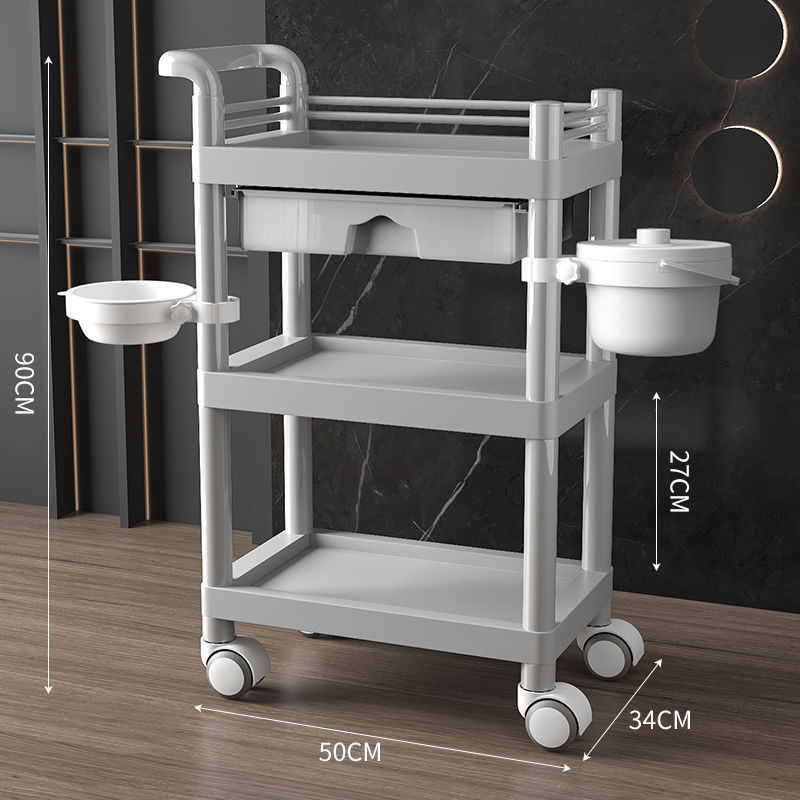 美容室専用トロリー、移動式手押し美容トロリー、収納ラック、器具、家庭用ツールカート|undefined