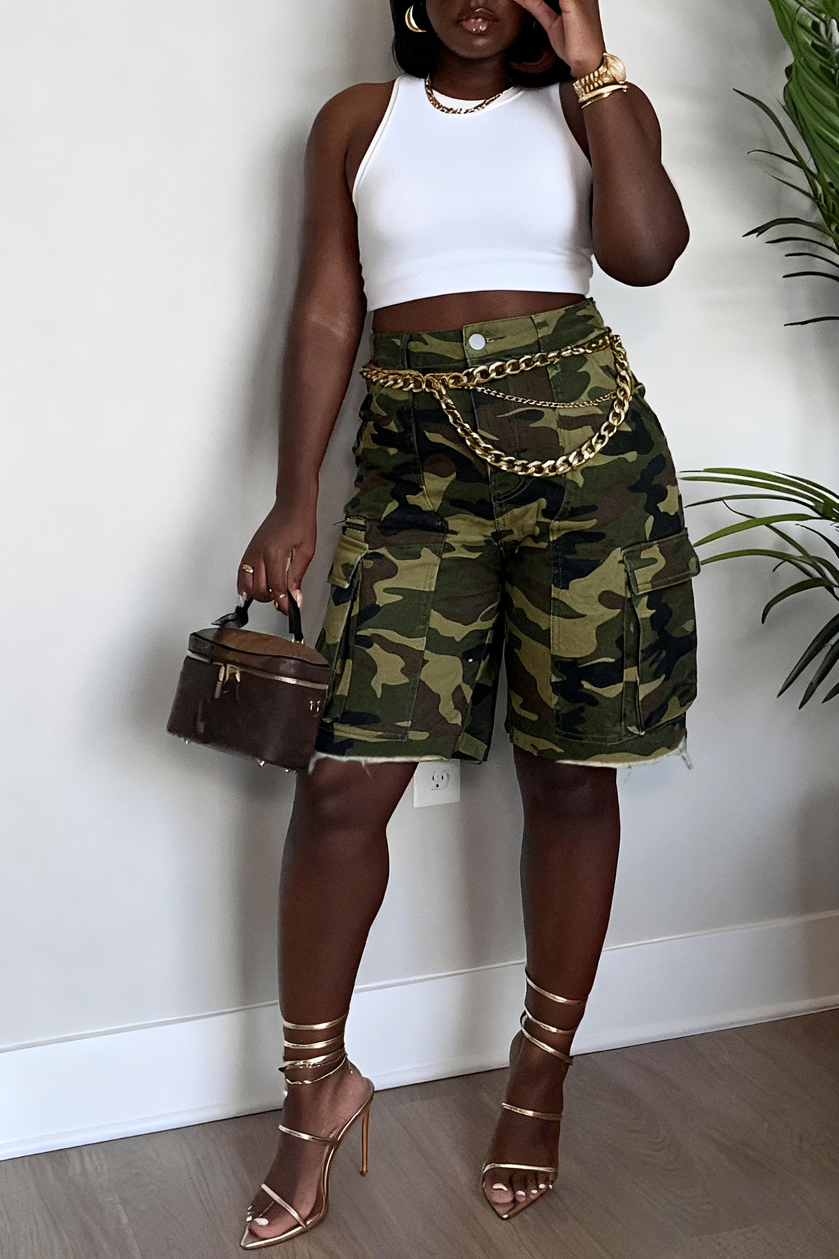 Spring/Summer Women's Clothing Ripped Straw Wash Work Pocket Jeans New Style Hot Item_ecoleips.com