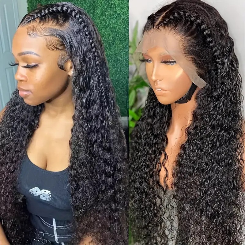 Perruque afro naturelle et duveteuse, boucles fines 13 x 4 mm, nouveau style, extension de cheveux synthétiques pour la tête entière_voghion.com