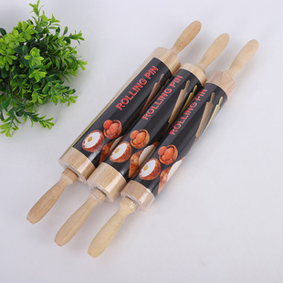 Spring Festival family dumplings solid wood roller rolling pin non-stick roller rolling pin household rolling pin spot wholesale