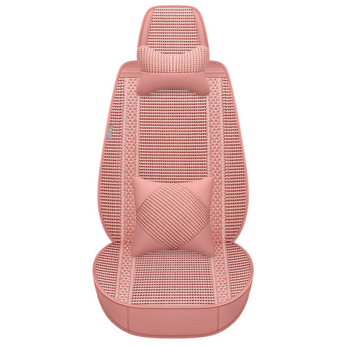  New Ice Silk Car Seat Cover Summer Full-Enclosure Cooling Pad Car Cushion Thick imitation Hand-woven Breathable Seat Cover