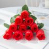 Rose buds silk cloth flower fake flower wedding furnishing flower hotel rose single support rose simulation flower