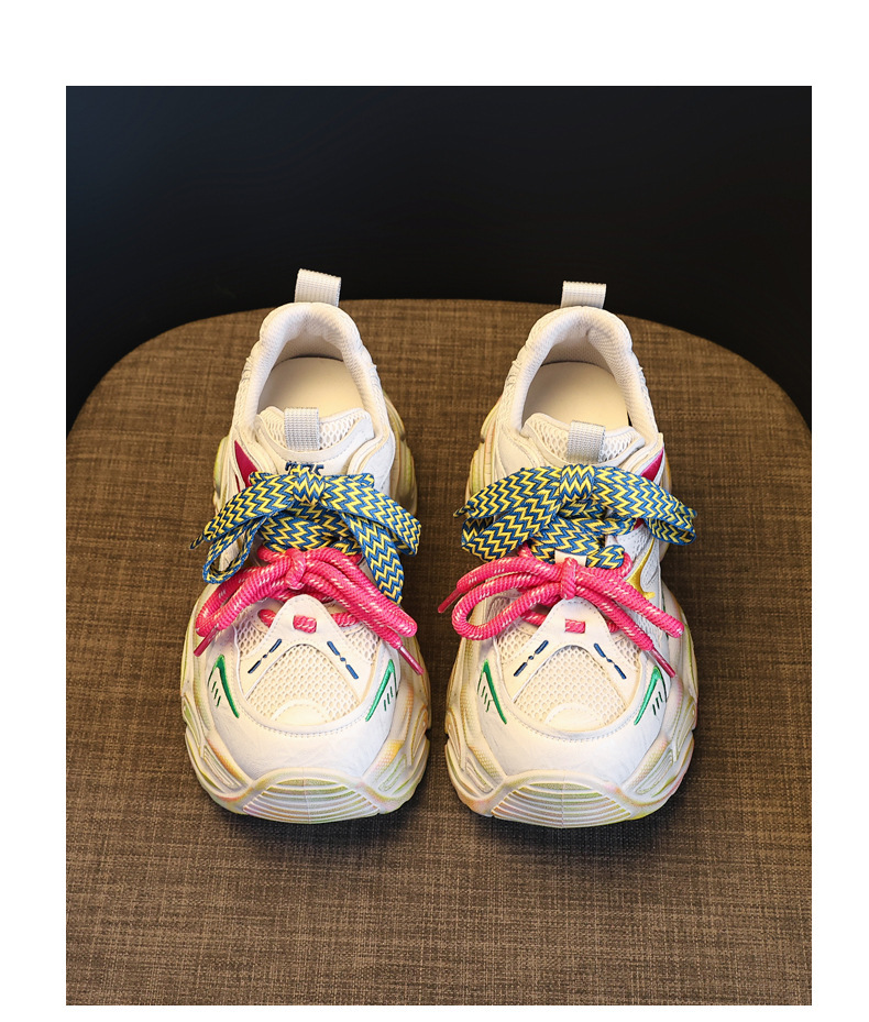Giày sneaker nữ đế dày tăng chiều cao phong cách dad shoes — xanh lá cây chi tiết 19
