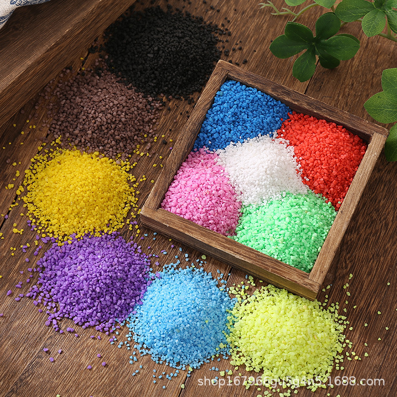 10 Grit Coarse Quartz Colored Sand for Landscaping Decoration, Suitable for Succulent Gardening, Landscape Display Windows, and Photography Background Sand