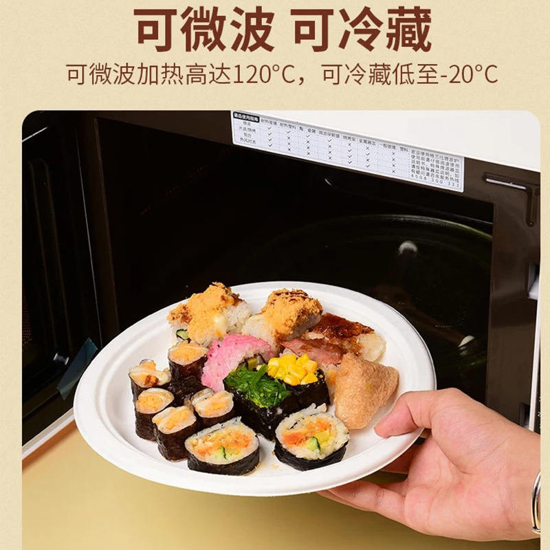 Cross-Border Round Disposable Dinner Plate Birthday Party White Food-Grade Plate Food Tableware Outdoor Picnic Bowl