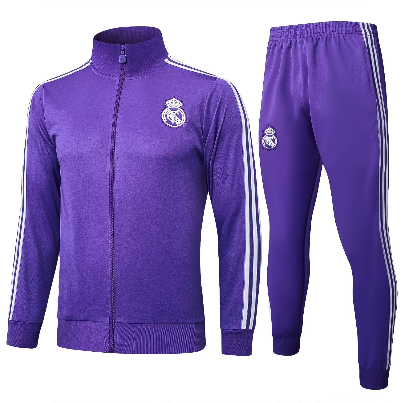 Camiseta del Real Madrid 2526 Camiseta de fútbol de manga larga Cortavientos para adultos Chaqueta de otoño e invierno Uniforme de entrenamiento Camiseta de fútbol con cremallera larga