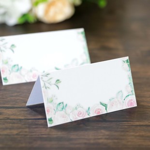 Cross-border wedding printing rose three-dimensional card hollow beautiful wedding seat card table card name seat card