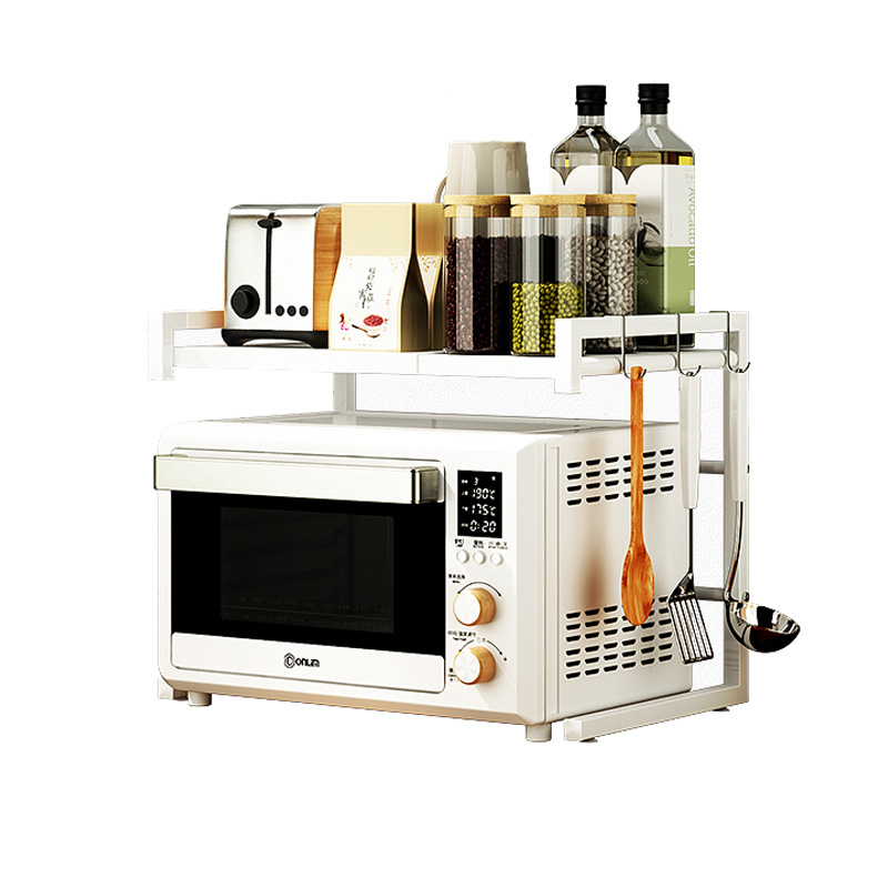 面包机咖啡机烤箱收纳架整理架 可伸缩厨房置物架 台面微波炉层架